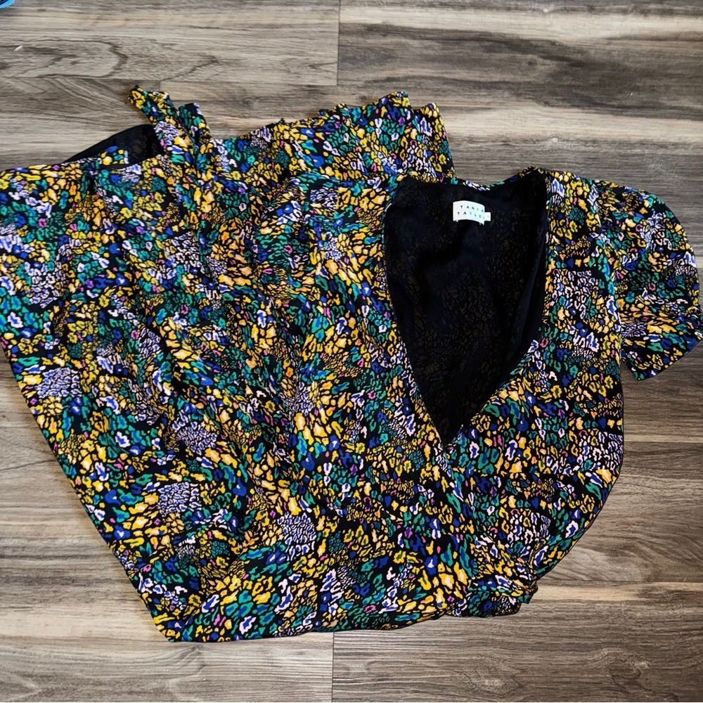 TANYA Taylor Rainbow Leopard Wrap Dress - Picture 4 of 7